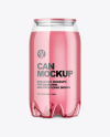 Clear PET Drink Can Mockup