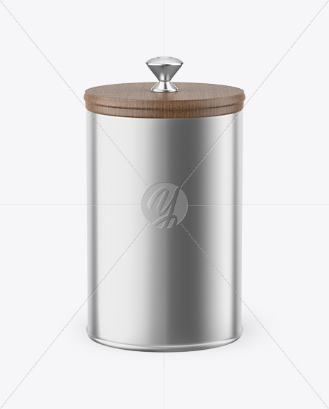 Metallic Storage Jar Mockup