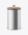 Metallic Storage Jar Mockup