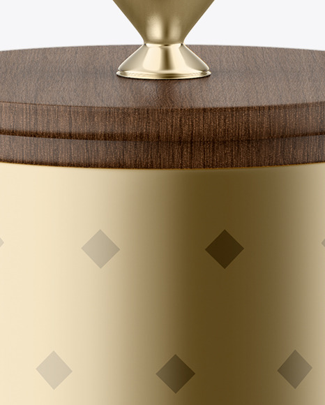 Metallic Storage Jar Mockup