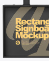 Plastic Rectangular Signboard Mockup