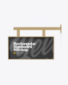 Metallic Rectangular Signboard Mockup