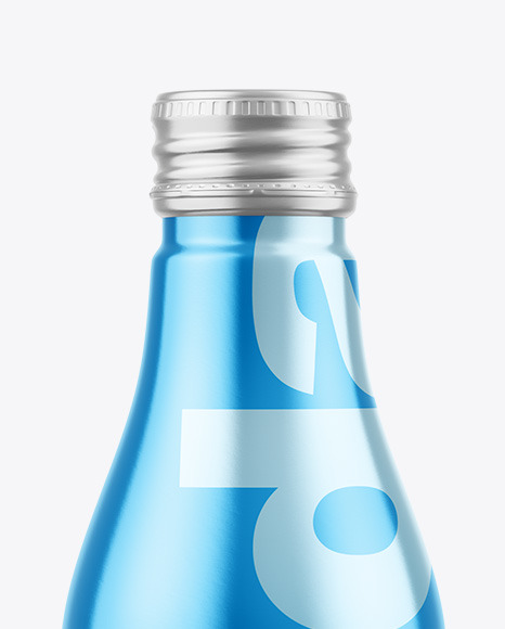 Metallic Drink Bottle Mockup