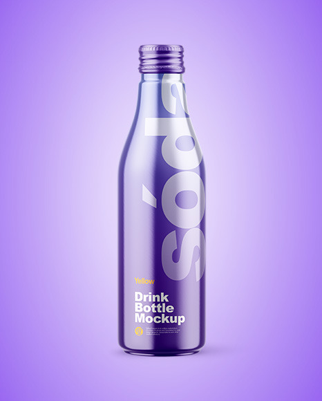 Metallic Drink Bottle Mockup