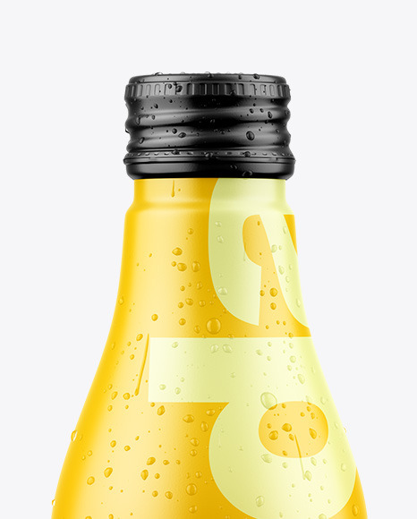 Matte Drink Bottle w/ Drops Mockup