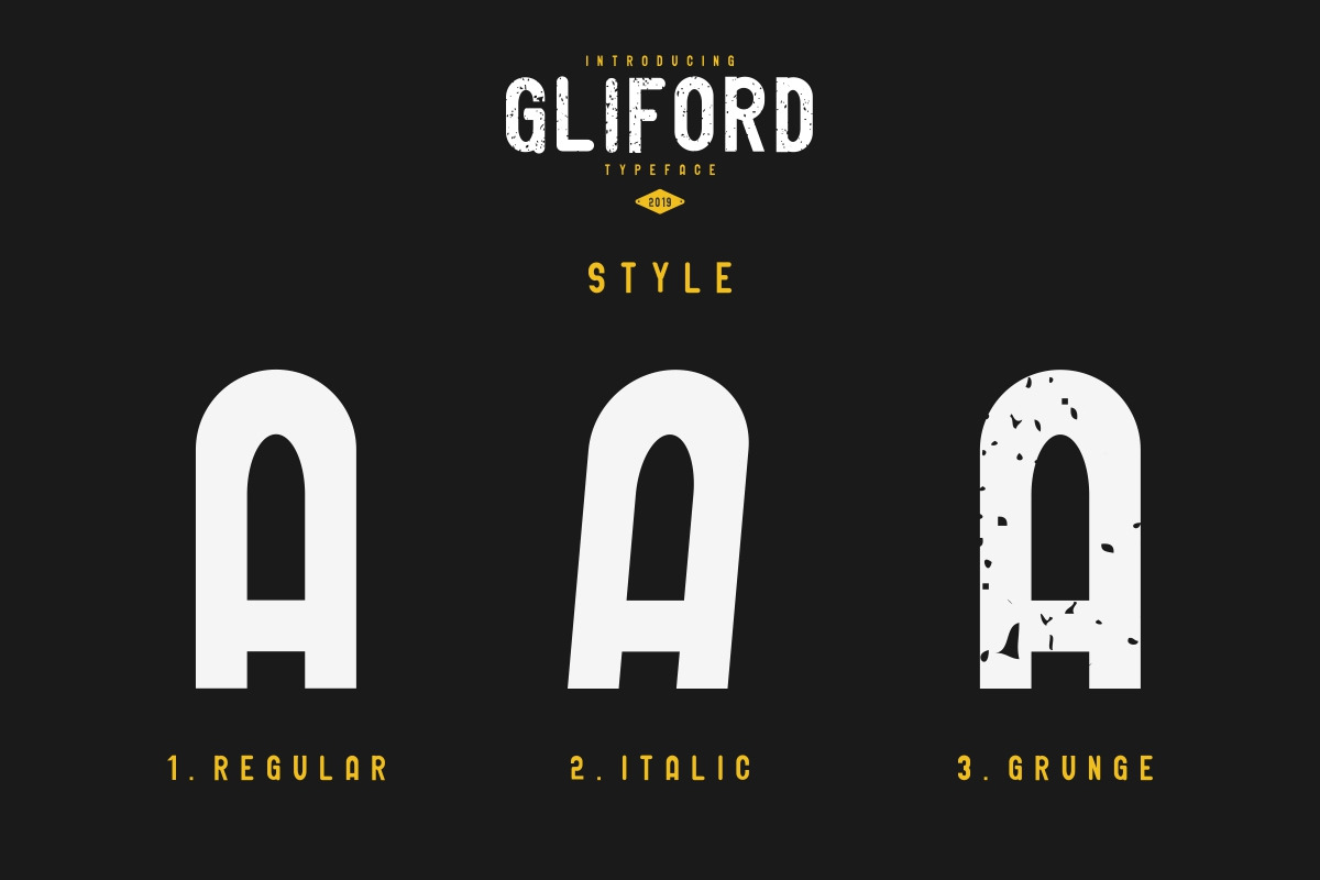 GLIFORD : Retro BOLD Sans Serif Font