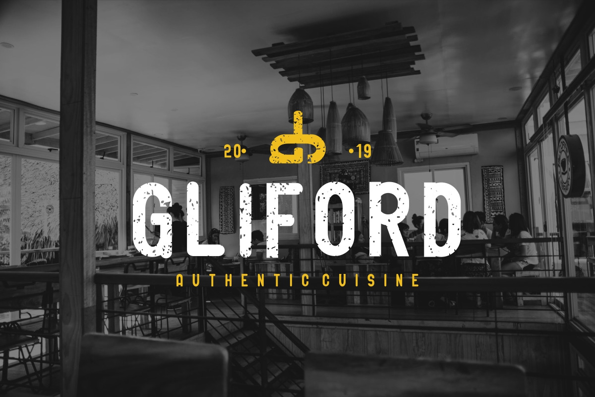 GLIFORD : Retro BOLD Sans Serif Font GLIFORD : Retro BOLD Sans Serif Font