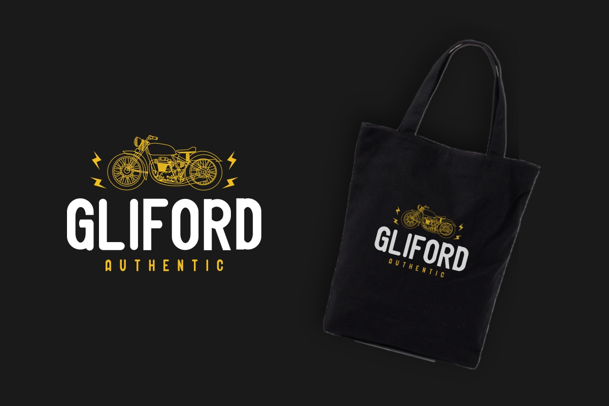 GLIFORD : Retro BOLD Sans Serif Font GLIFORD : Retro BOLD Sans Serif Font