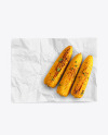 Wrapper With Grilled Corn Cobs Mockup