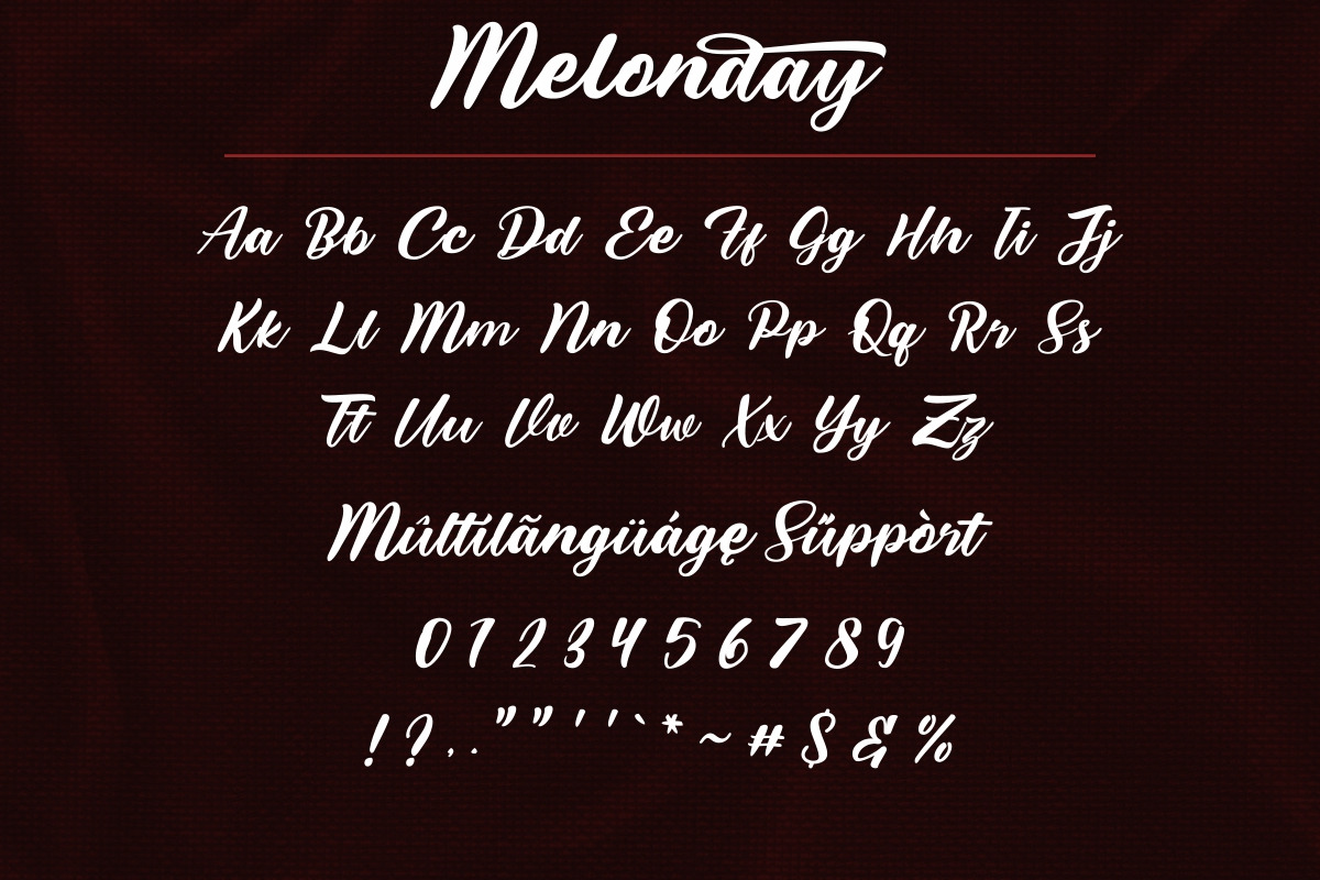 Melonday Font Melonday Font