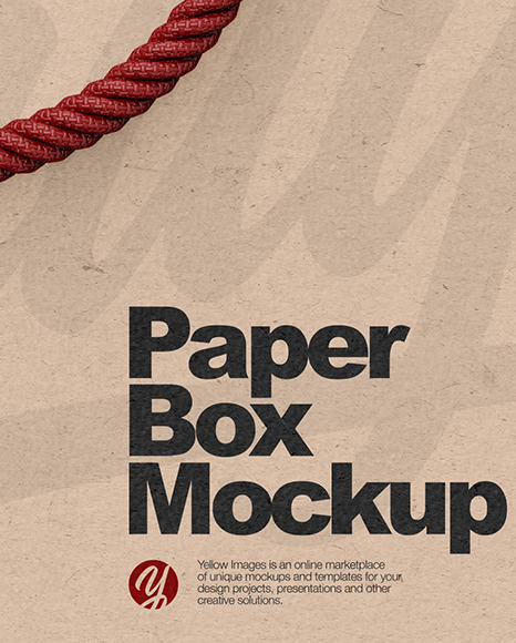 Kraft Paper Box with Handles Mockup