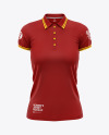 Women&#039;s Short Sleeve Polo Shirt Mockup