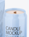 Paper Box W/ Glossy Candle Mockup