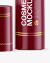 Opened Matte Cosmetic Bottle with Pump Mockup