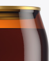 Amber PET Can with Drink Mockup