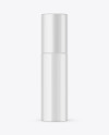 Glossy Cosmetic Bottle with Pump Mockup