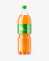 Peach Soft Drink Bottle Mockup