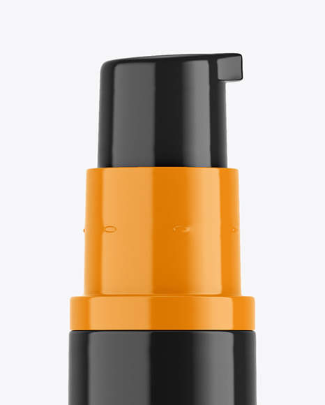 Glossy Cosmetic Bottle with Pump Mockup