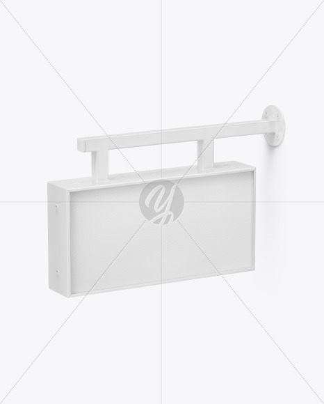 Plastic Rectangular Signboard Mockup