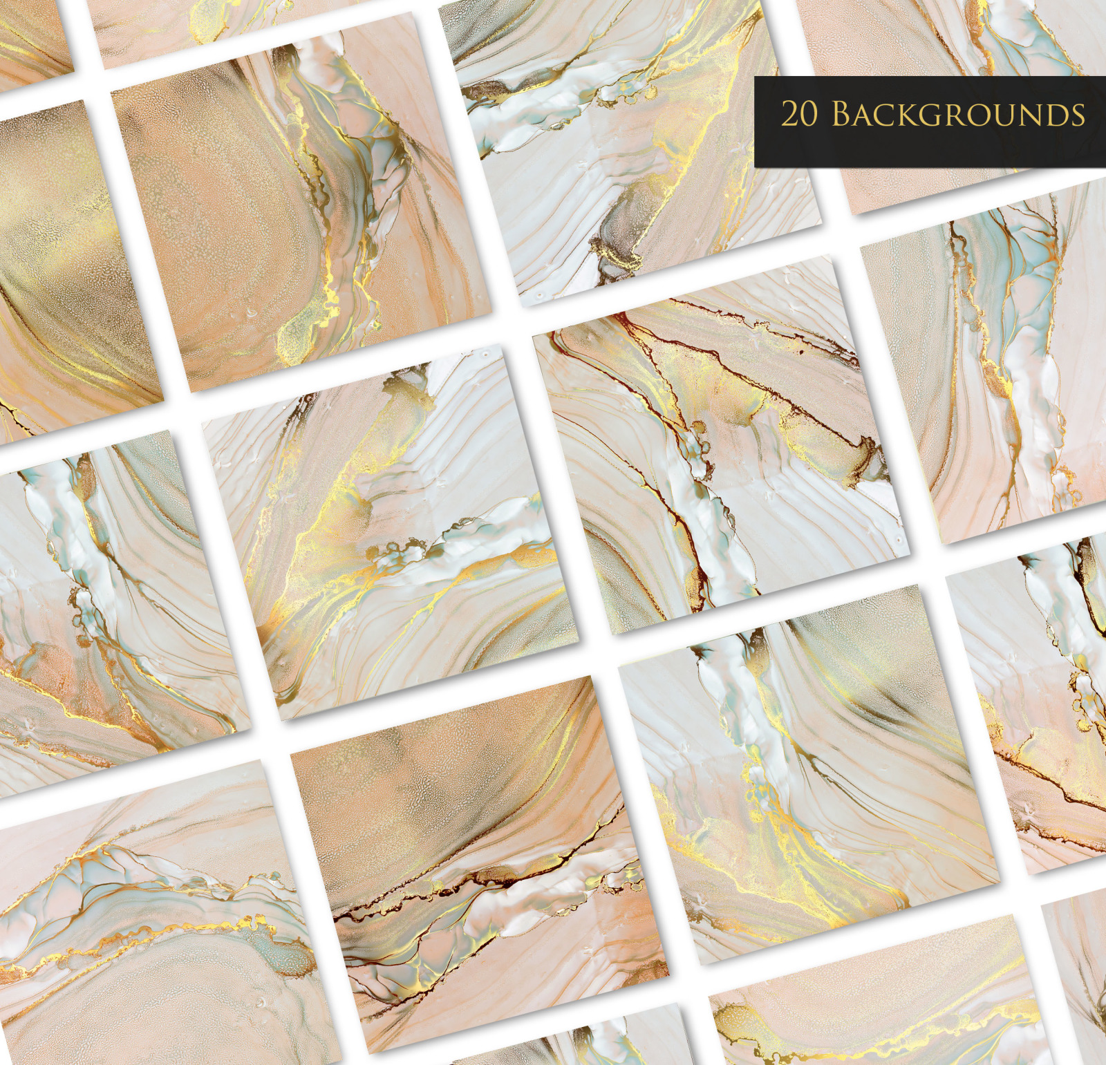 Gold Alcohol Ink Background