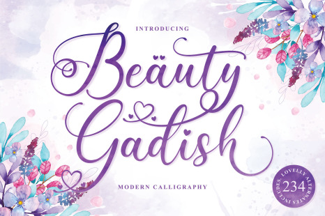 Beauty Gadish Font - Cricut