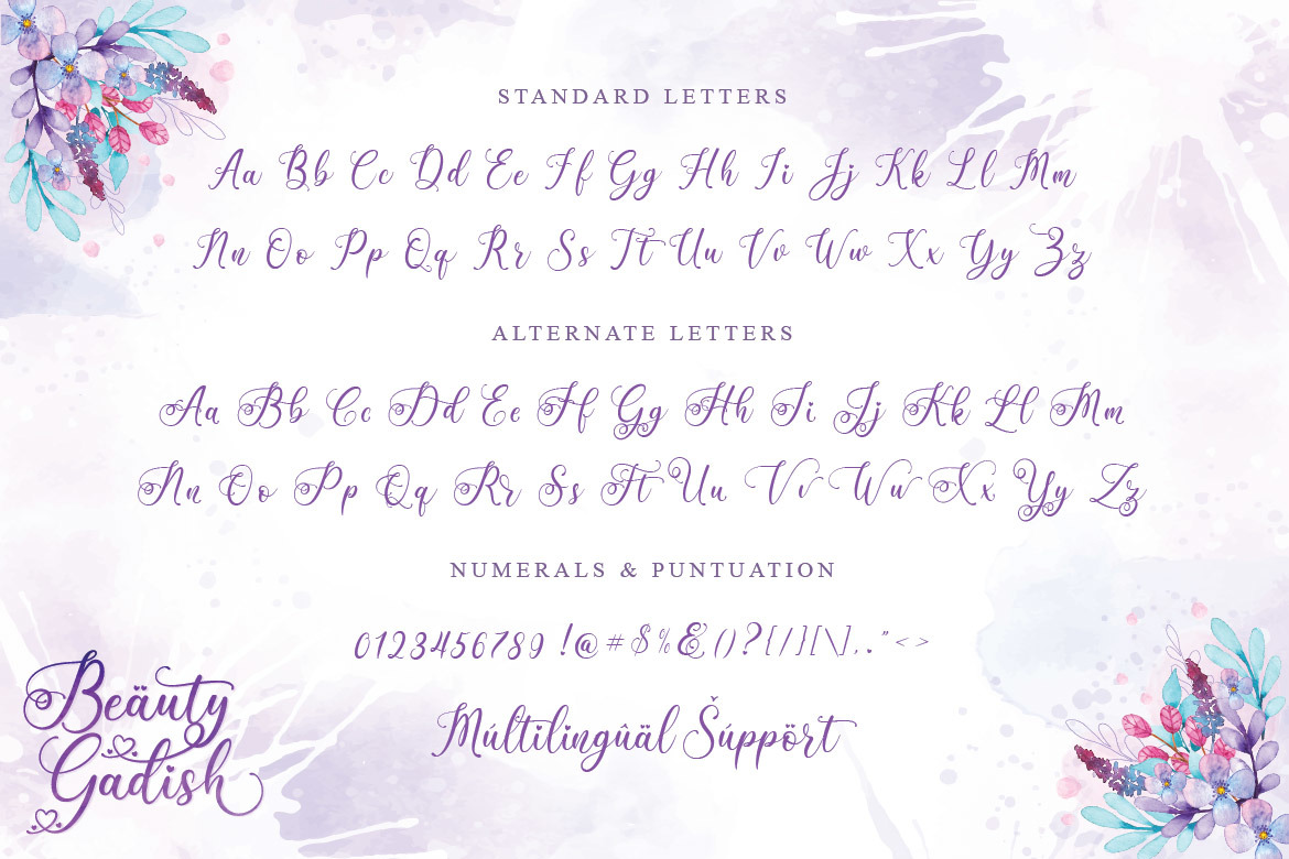 Beauty Gadish Font Beauty Gadish Font