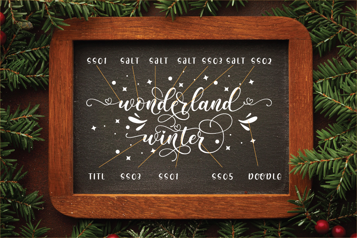 Magic Winter Font Trio & Extras Magic Winter Font Trio & Extras