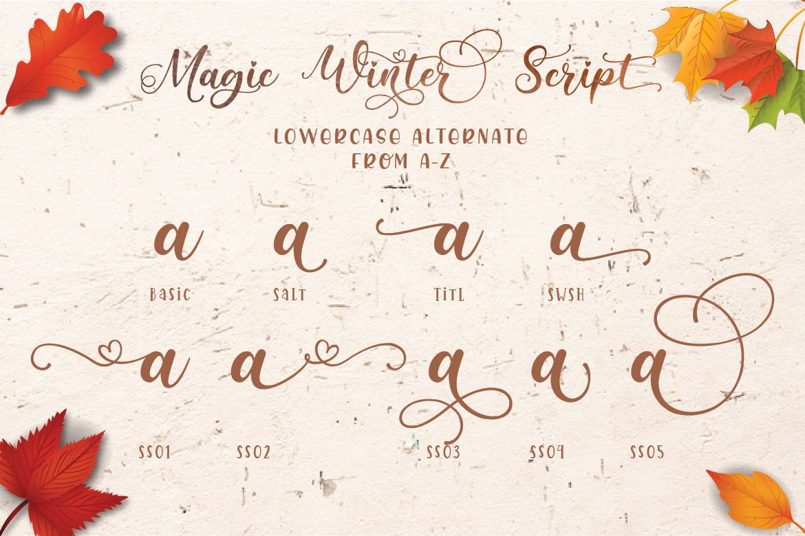 Magic Winter Font Trio &amp; Extras