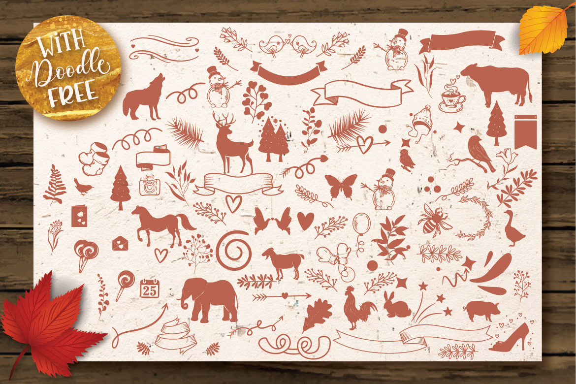 Magic Winter Font Trio & Extras Magic Winter Font Trio & Extras