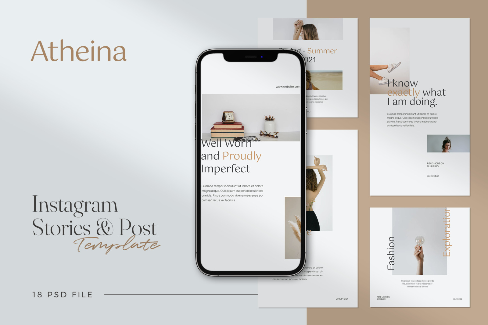 Atheina - Minimalist Instagram Stories &amp; Post