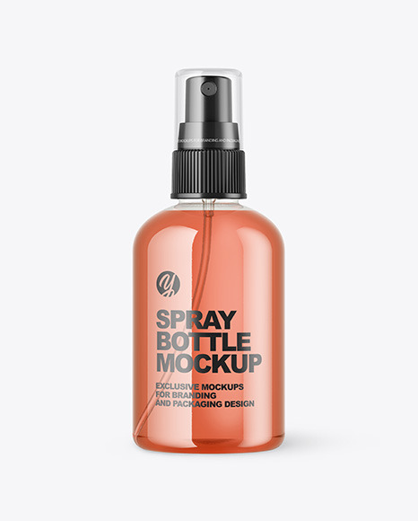 Color Liquid Spray Bottle Mockup