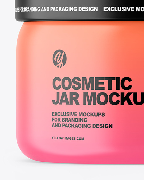 Matte Plastic Cosmetic Jar Mockup