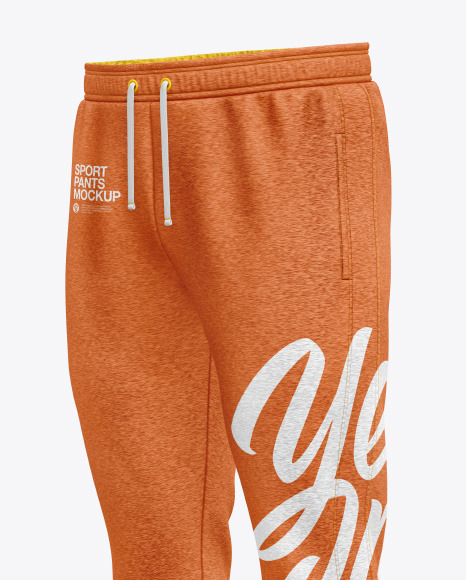 Men's Melange Sport Pants Mockup