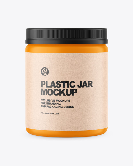 Matte Plastic Jar Mockup