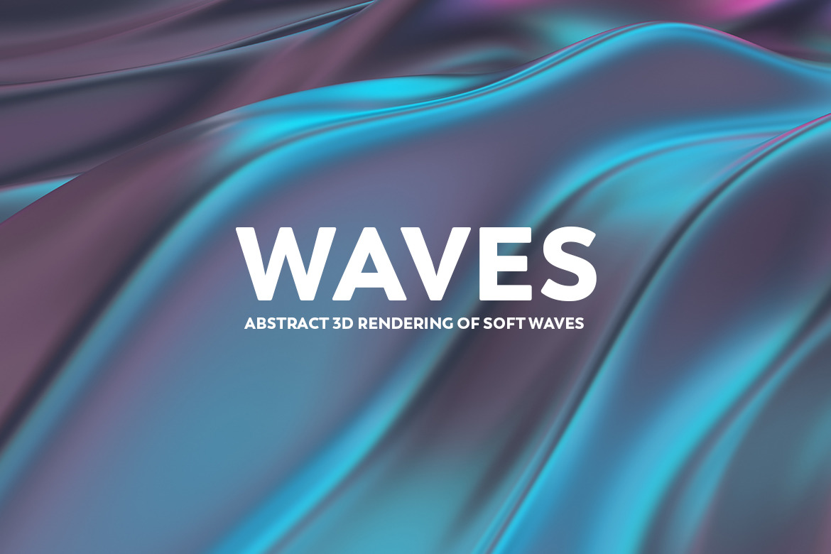 Abstract 3d Rendering of Soft Waves