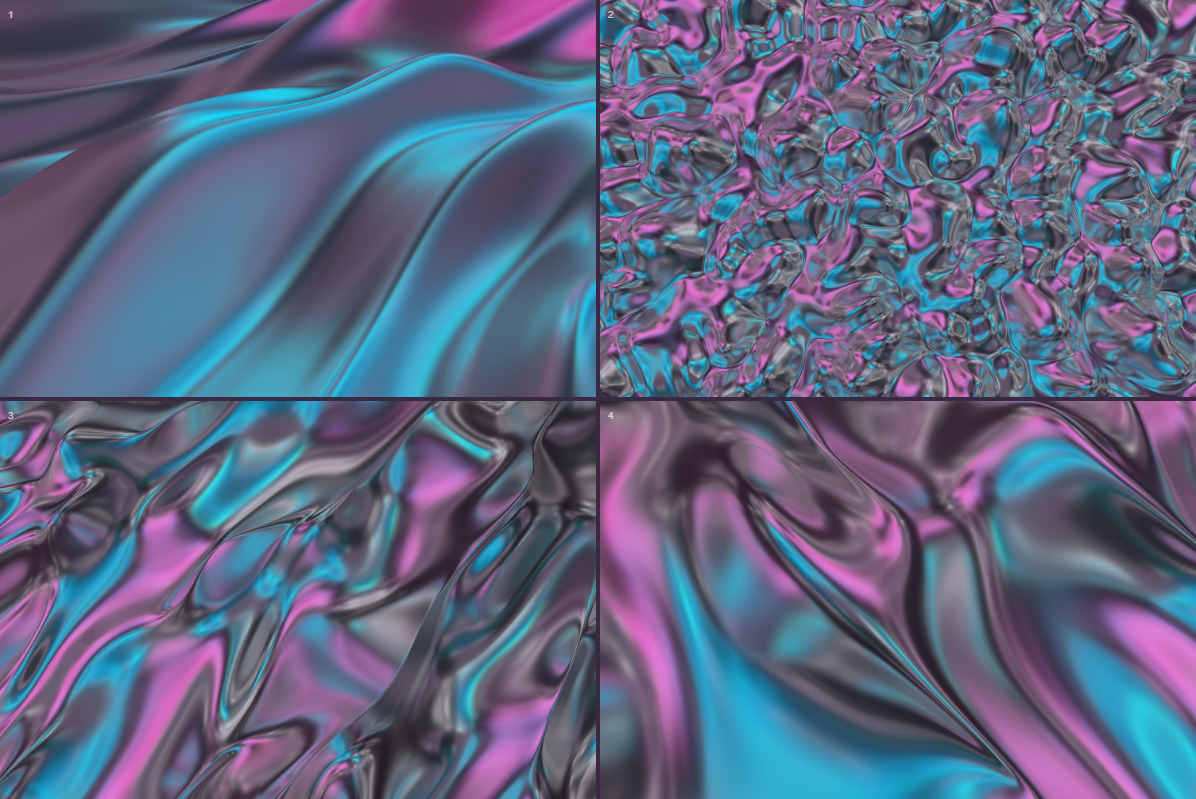 Abstract 3d Rendering of Soft Waves