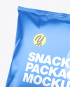 Matte Metallic Snack Package Mockup