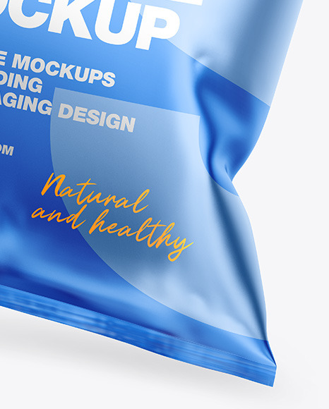 Matte Metallic Snack Package Mockup