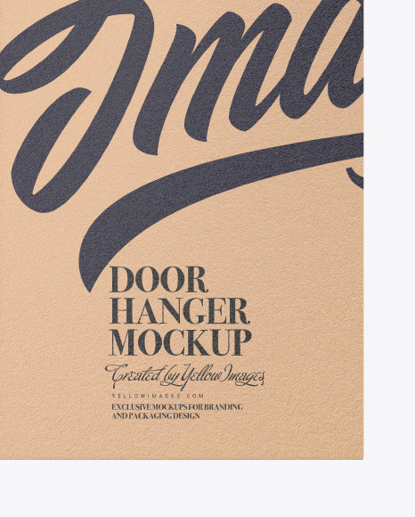 Kraft Door Hanger Mockup