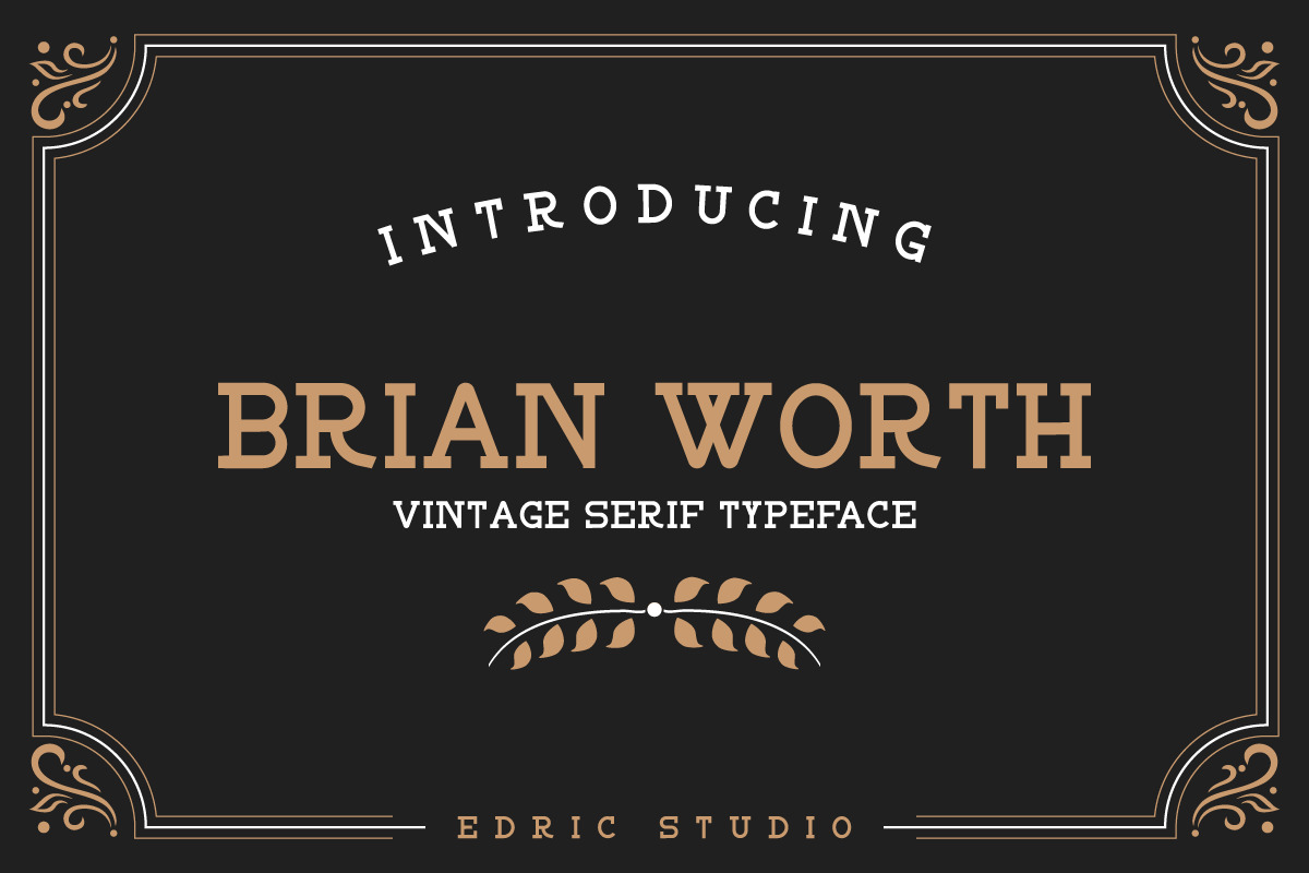 BRIAN WORTH - Vintage Font