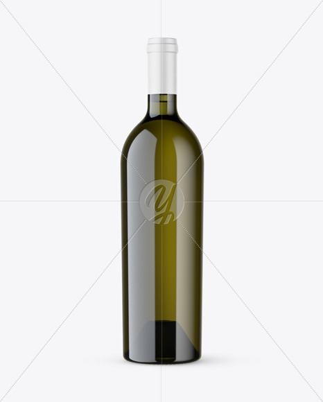 Antique Green Wine Bottle Mockup