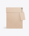 Kraft Paper Box with Label Mockup