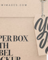 Kraft Paper Box with Label Mockup