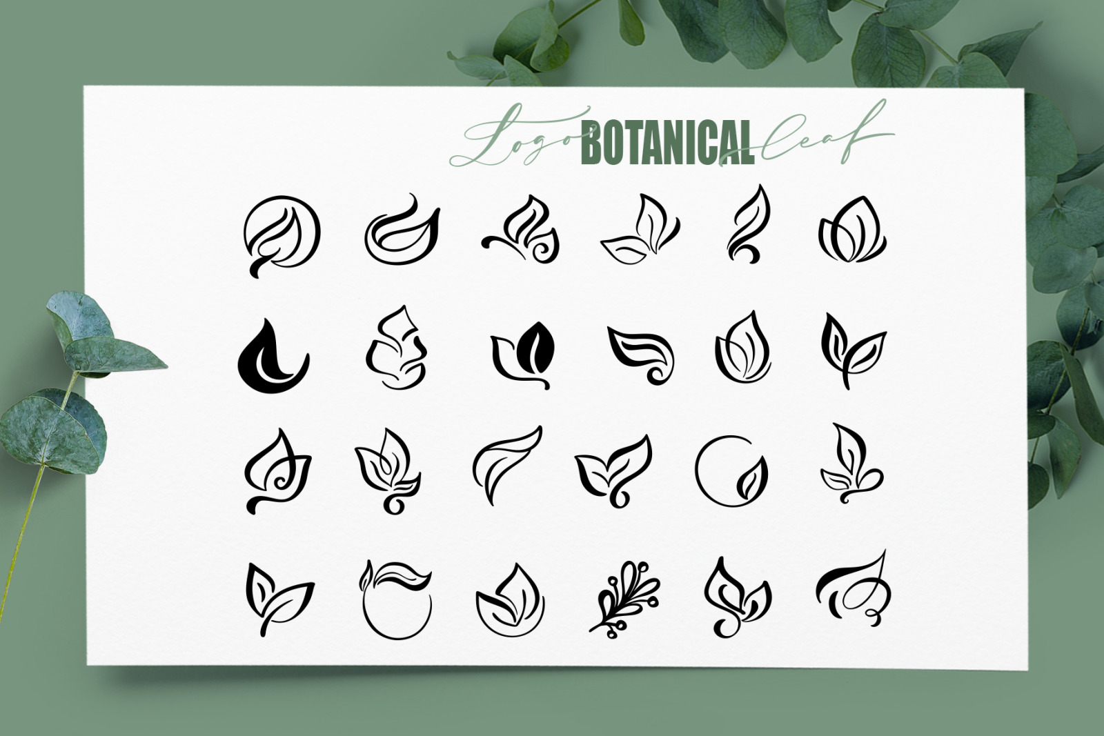 Logo Botanical Leaf SVG