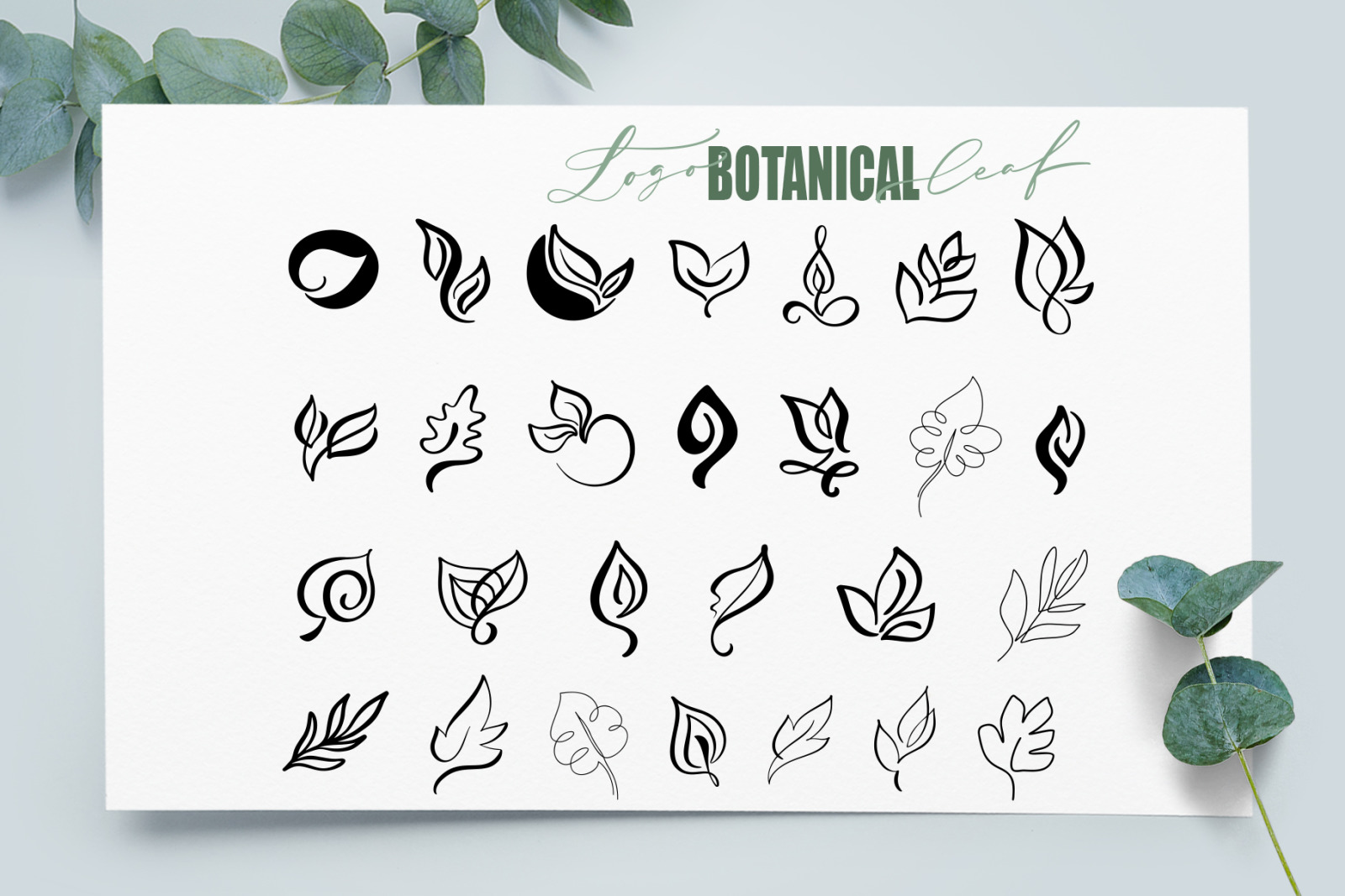 Logo Botanical Leaf SVG