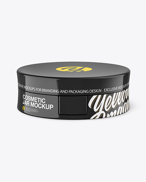 Glossy Cosmetic Jar Mockup