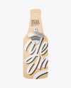 Bottle Opener with Wooden Holder Mockup