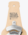 Bottle Opener with Wooden Holder Mockup