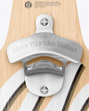 Bottle Opener with Wooden Holder Mockup