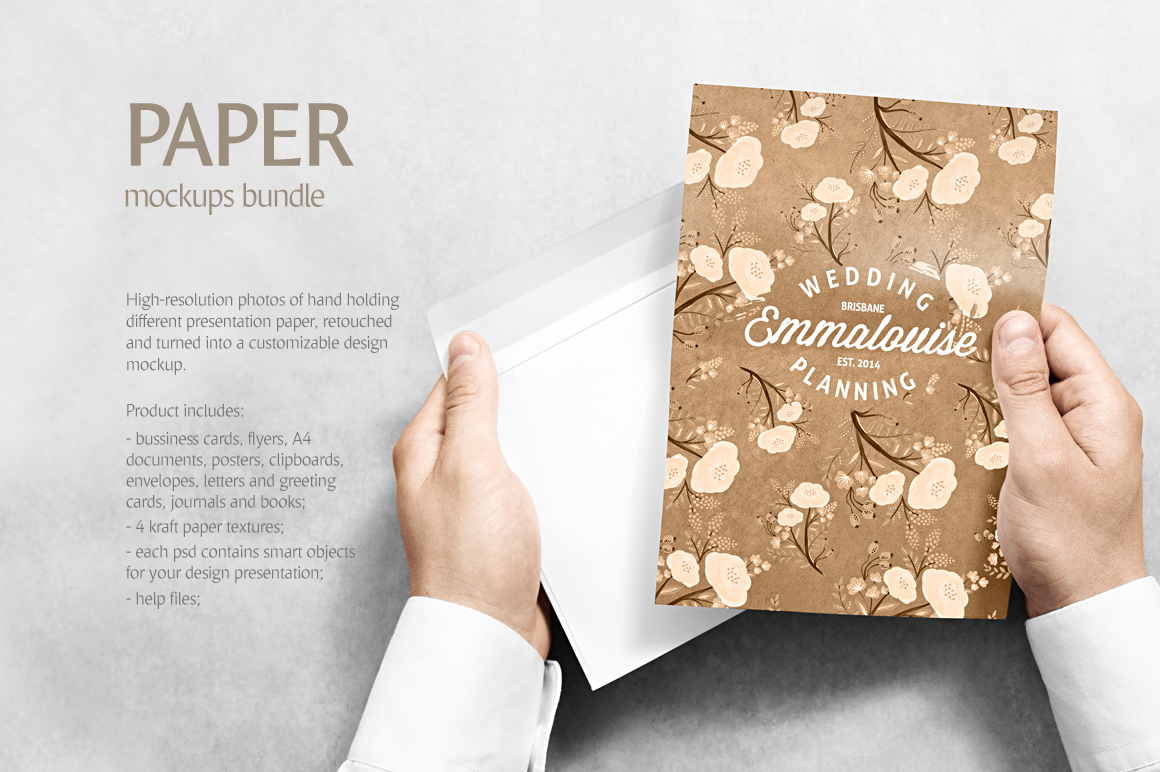 Paper Mockups Bundle Paper Mockups Bundle